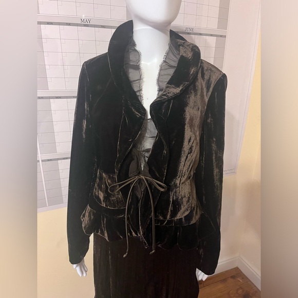 Dark brown coffee dead poets society Bohemia long skirt and blazer set Medium - Picture 2 of 14